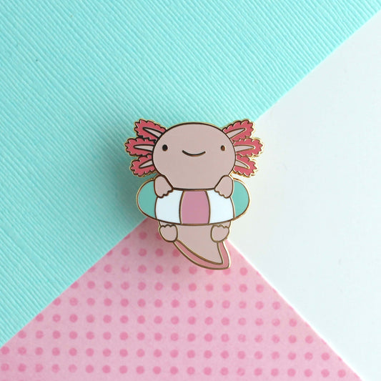Axolotl in a Floatie Enamel Pin