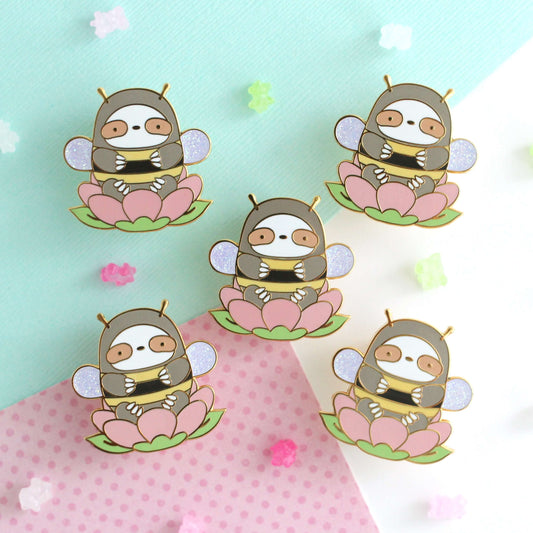 Bumblebee Sloth Enamel Pin