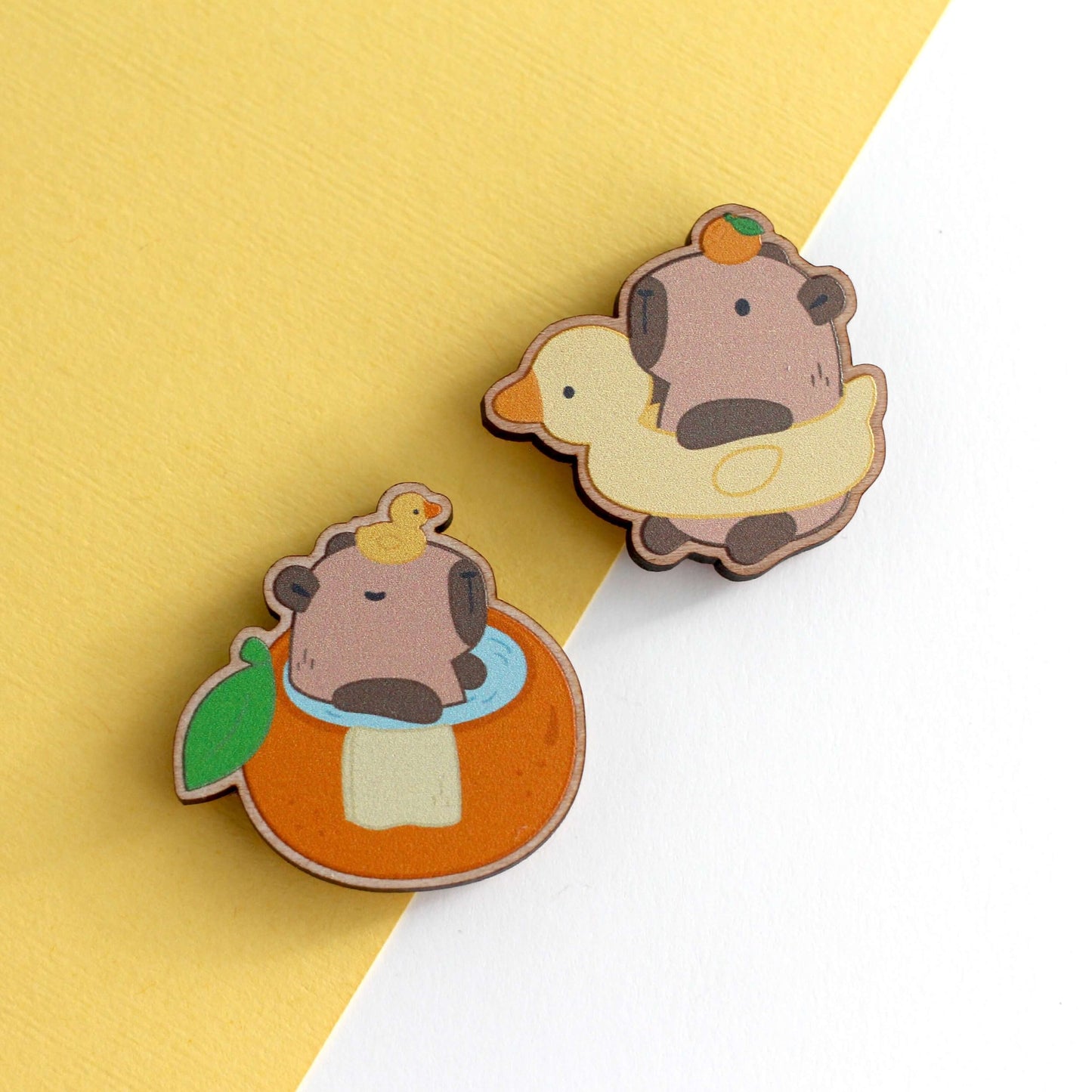 Capybara Wooden Magnet Set