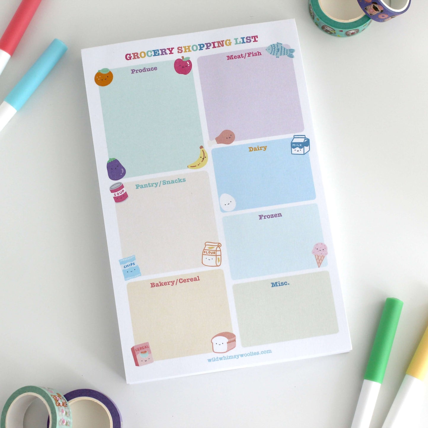Grocery Shopping List Notepad (5.5″ x 8.5″)