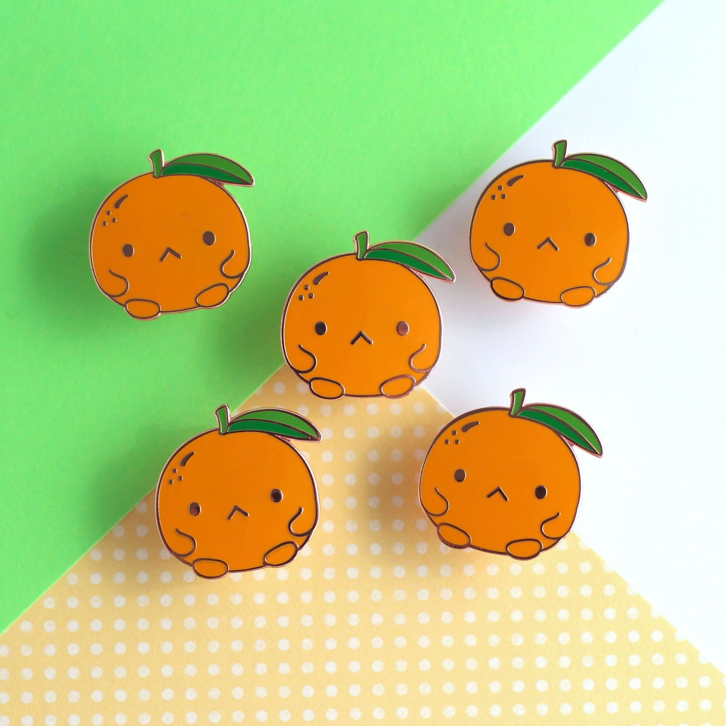 Grumpy Clementine Enamel Pin