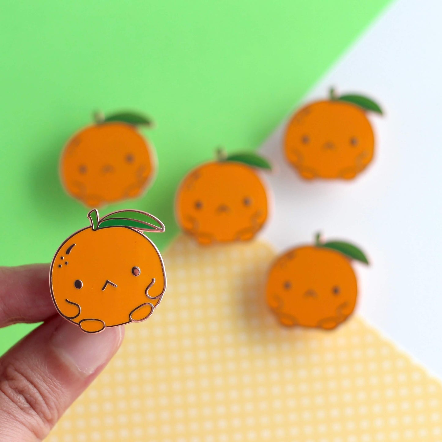 Grumpy Clementine Enamel Pin