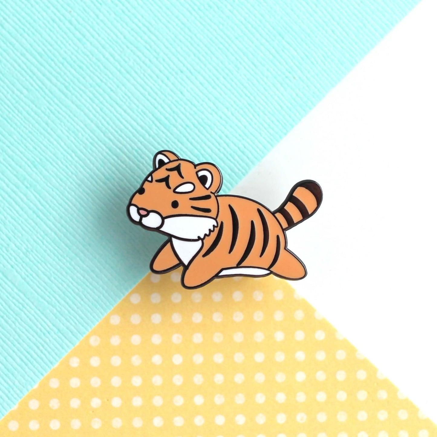 Leaping Tiger Enamel Pin