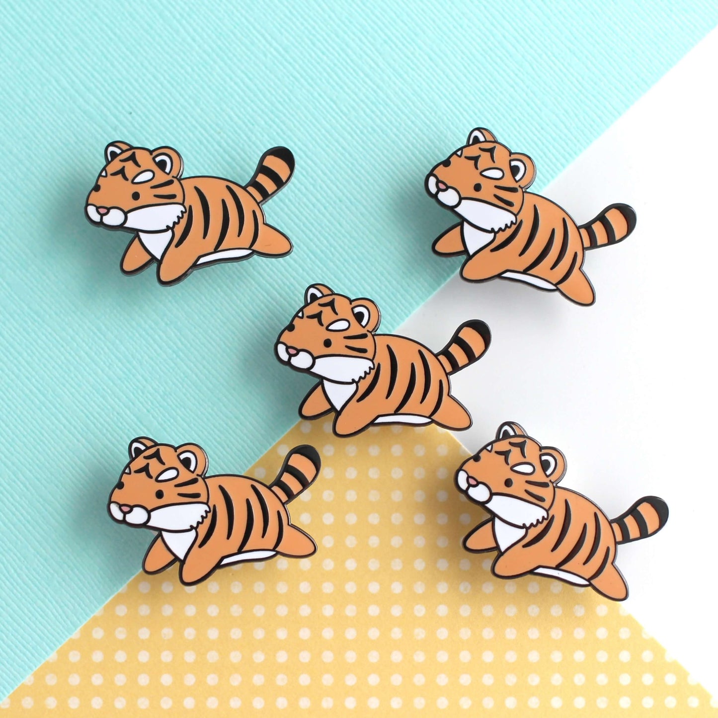 Leaping Tiger Enamel Pin