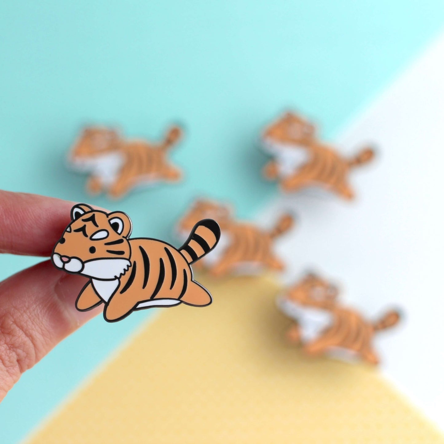 Leaping Tiger Enamel Pin