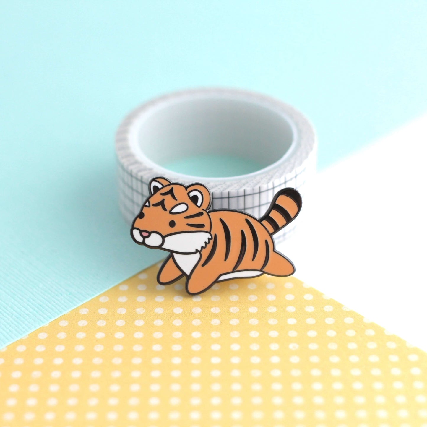 Leaping Tiger Enamel Pin