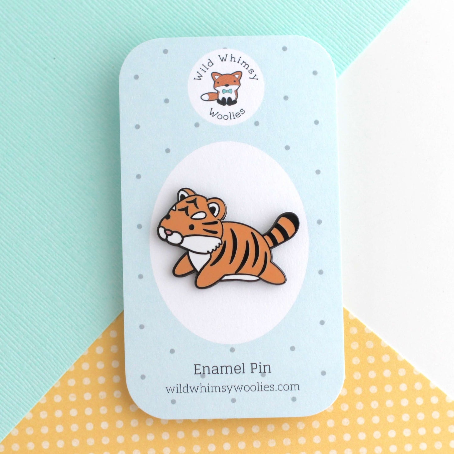 Leaping Tiger Enamel Pin