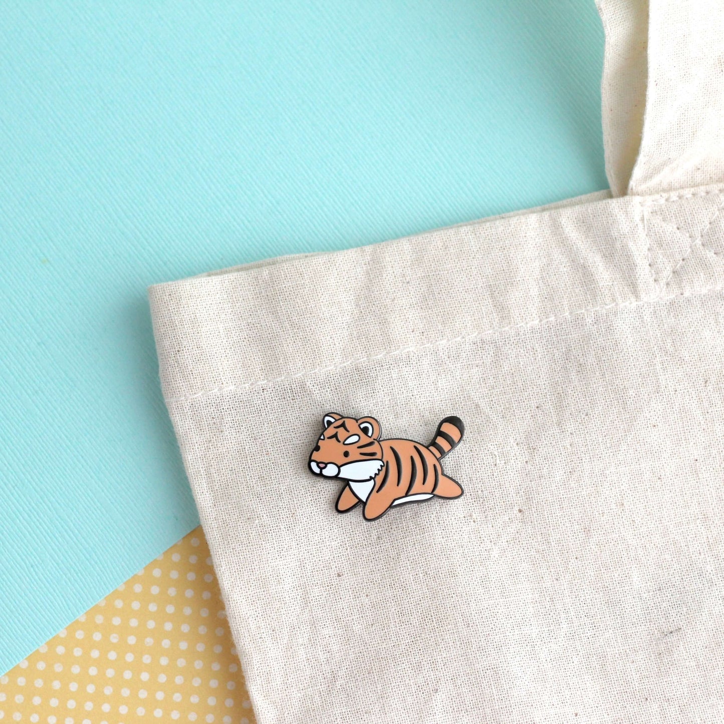 Leaping Tiger Enamel Pin