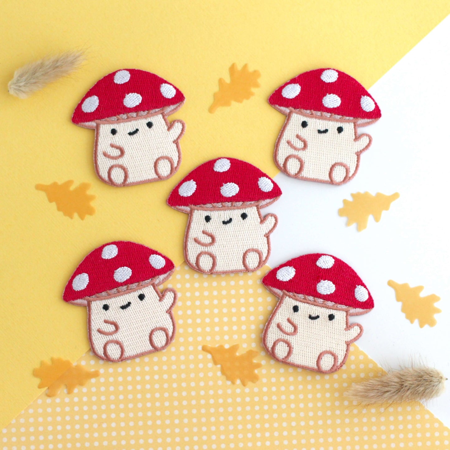 Cute Red Cap Mushroom Iron On Patch - Cottagecore Embroidered Patch