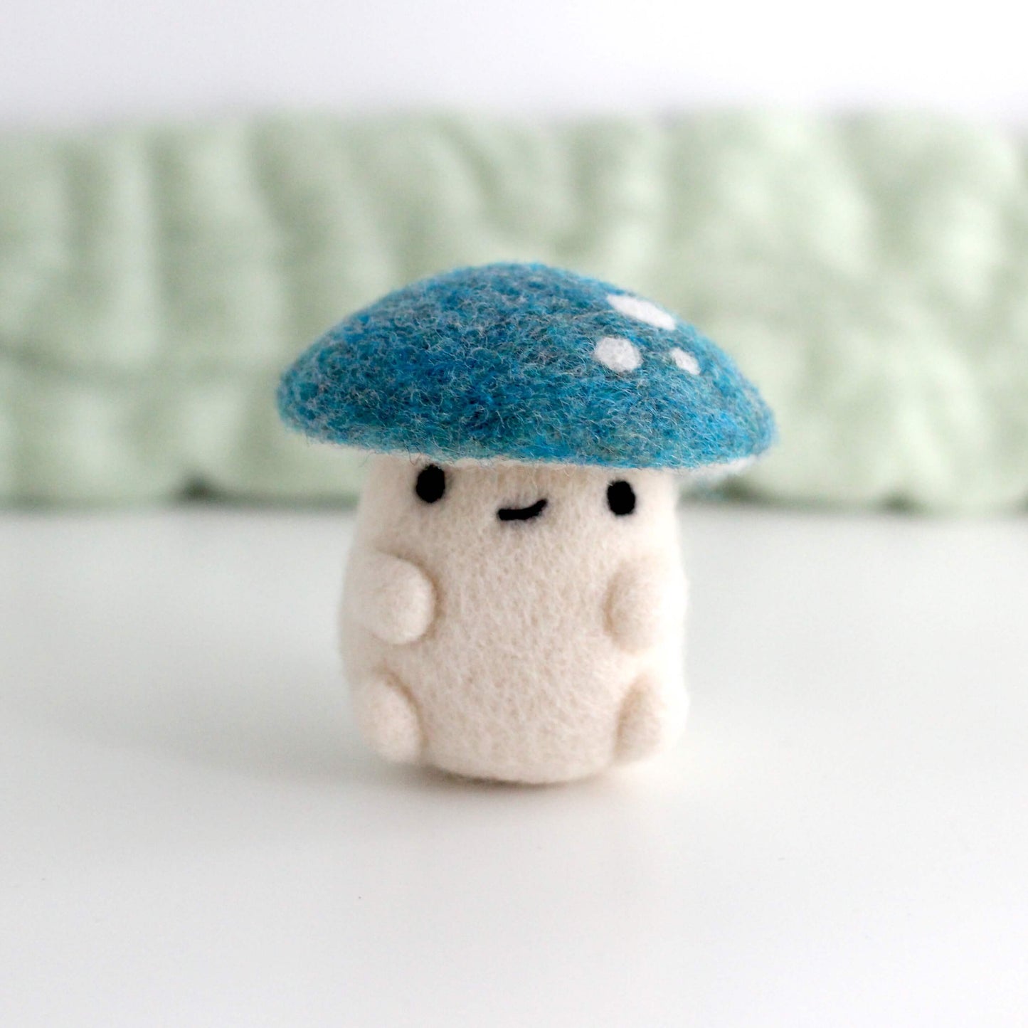 Needle Felted Blue Mushroom