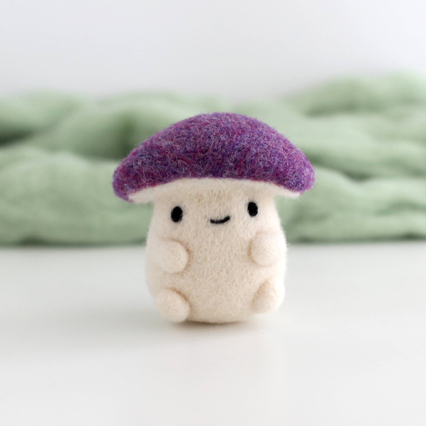 Needle Felted Purple Mushroom
