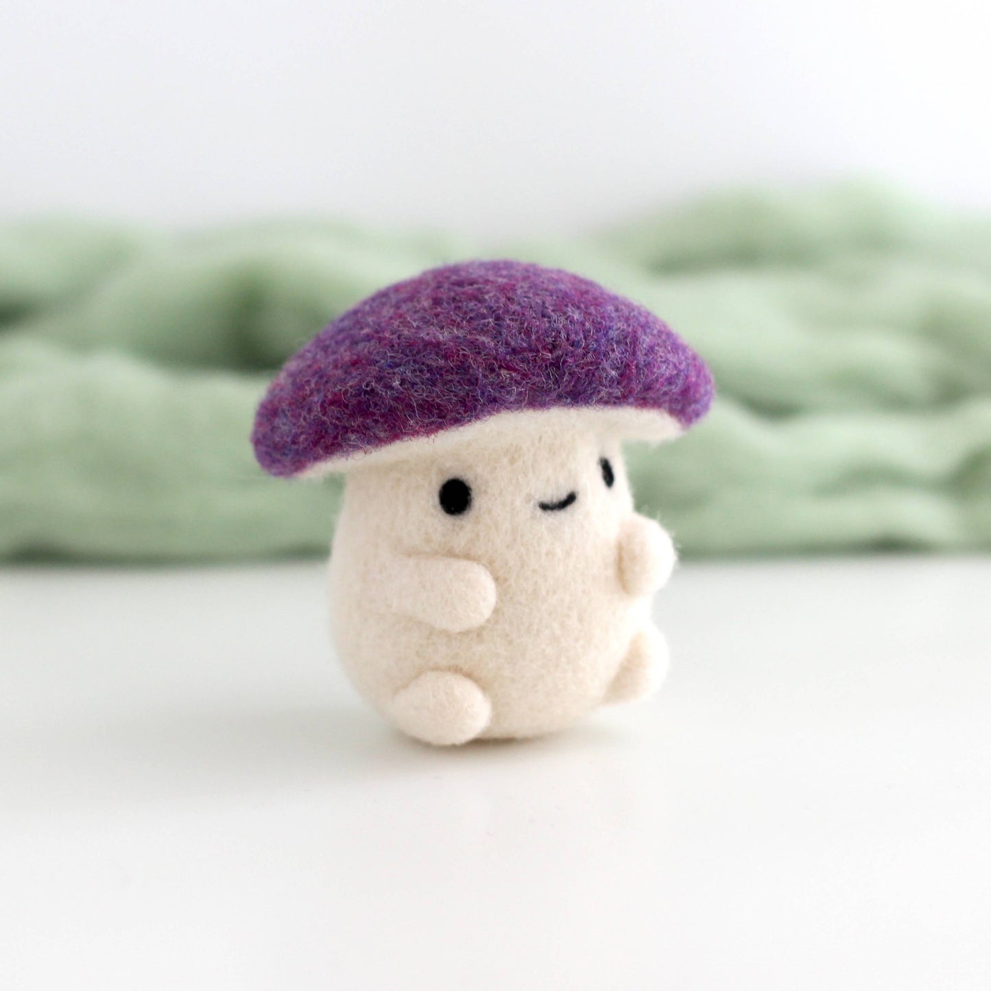 Needle Felted Purple Mushroom