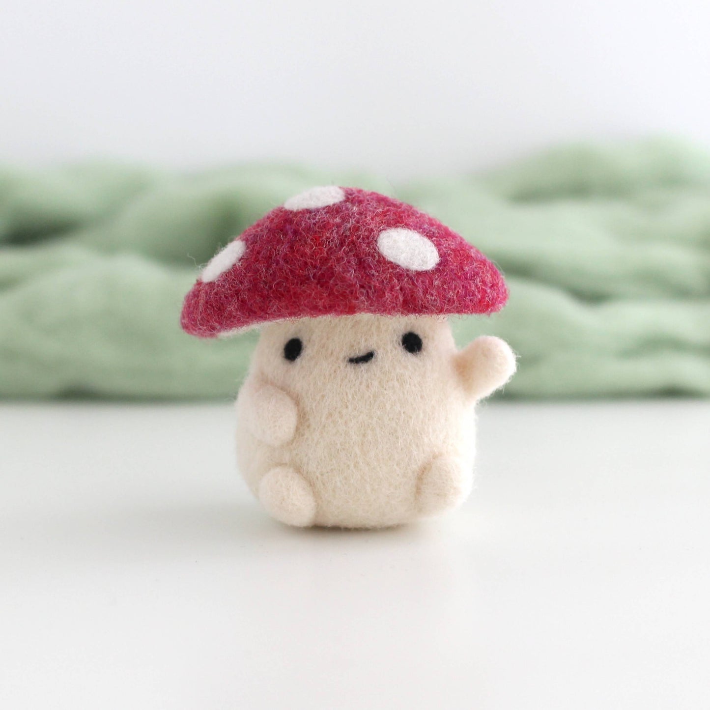 Needle Felted Red Mushroom (Fly Agaric)