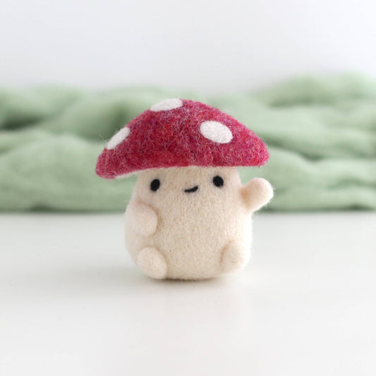 Needle Felted Red Mushroom (Fly Agaric)