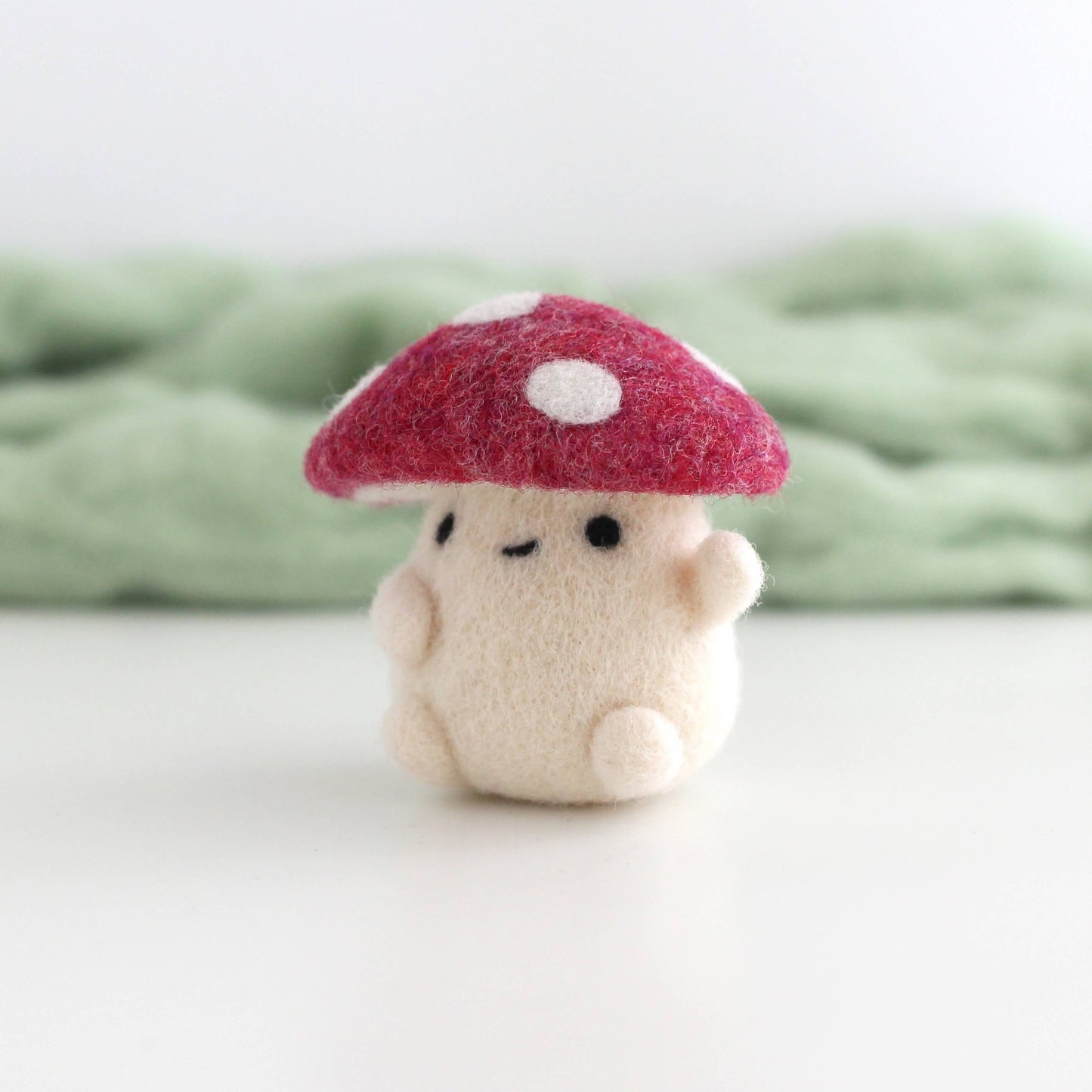 Needle Felted Red Mushroom (Fly Agaric)