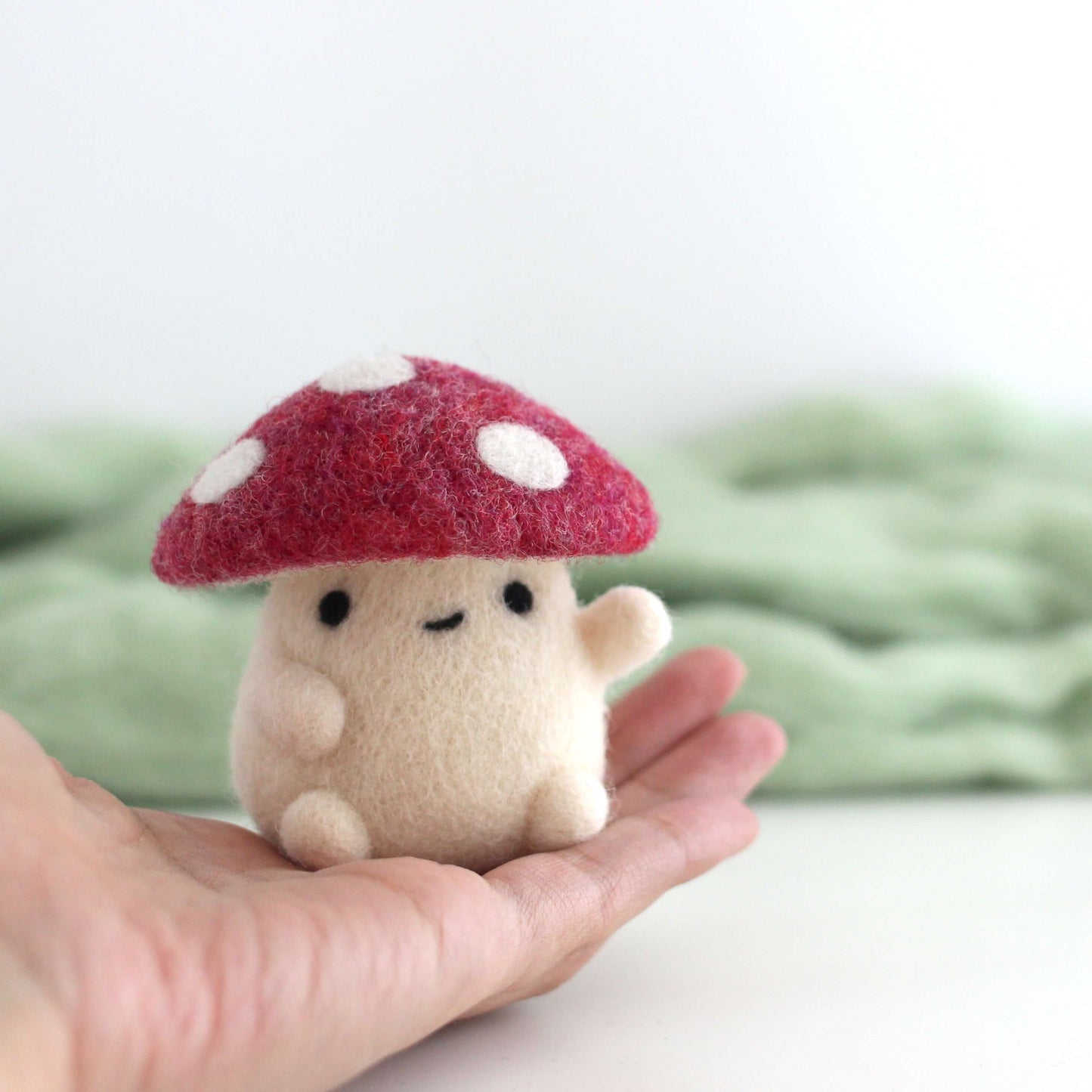 Needle Felted Red Mushroom (Fly Agaric)