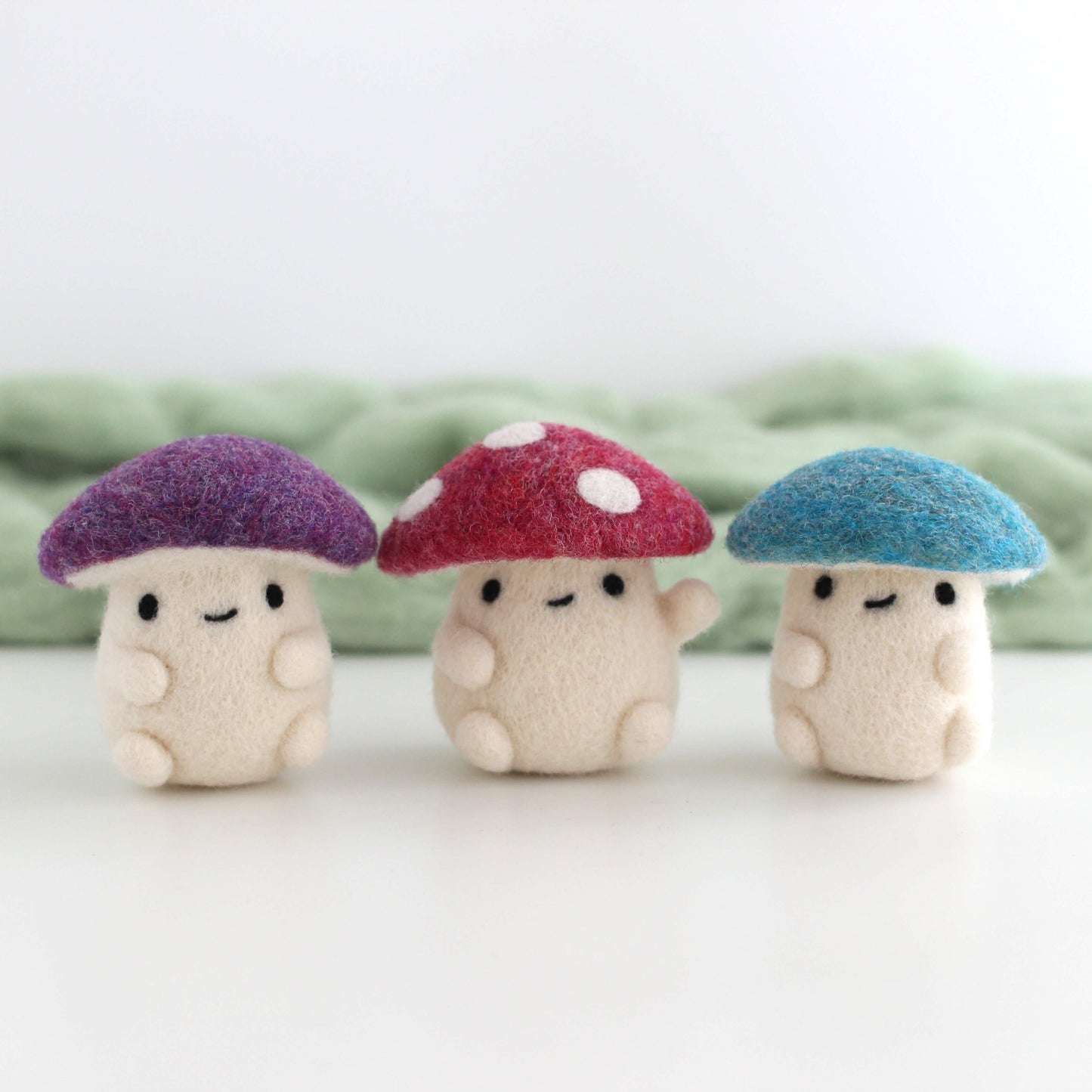 Needle Felted Purple Mushroom