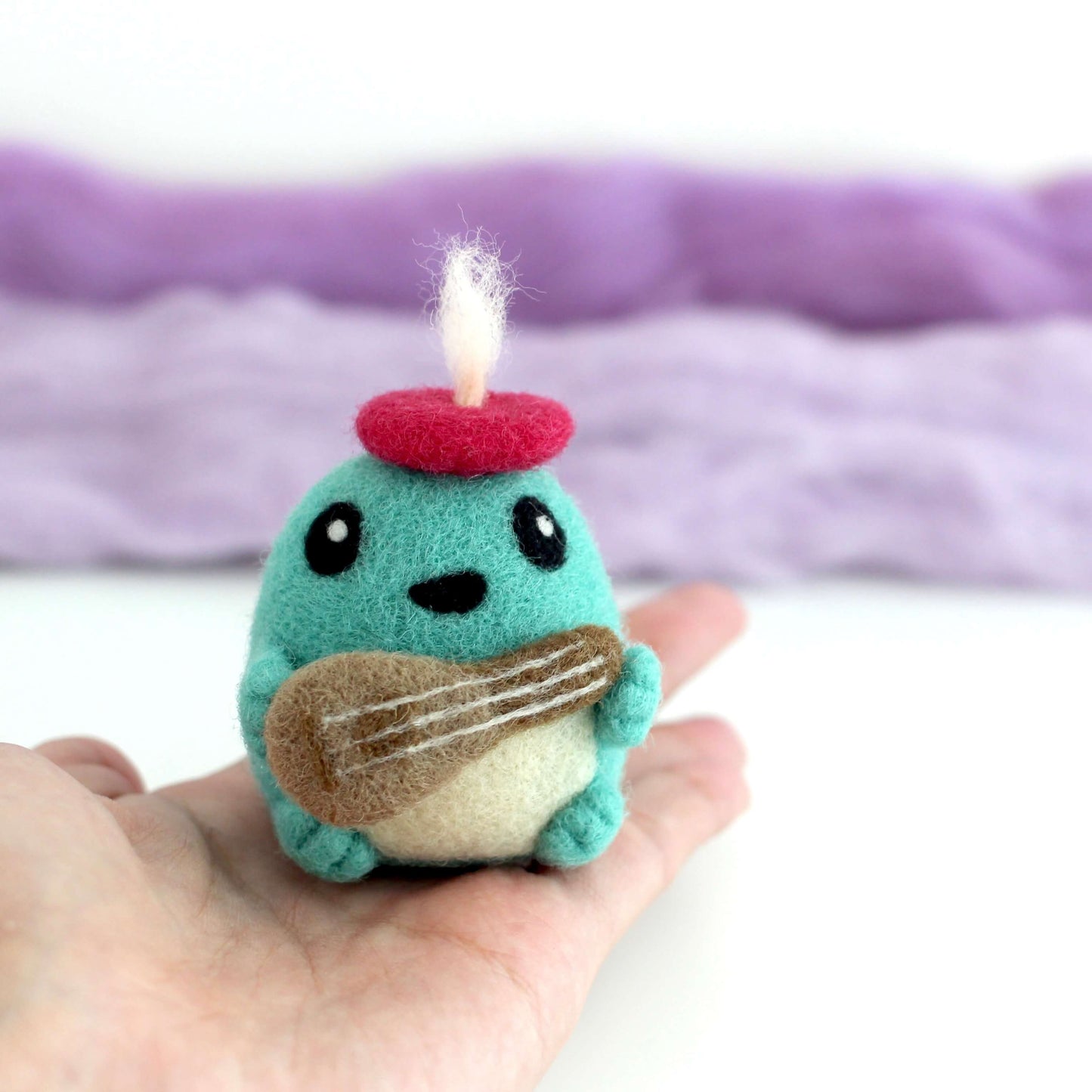 Needle Felted Toad Bard
