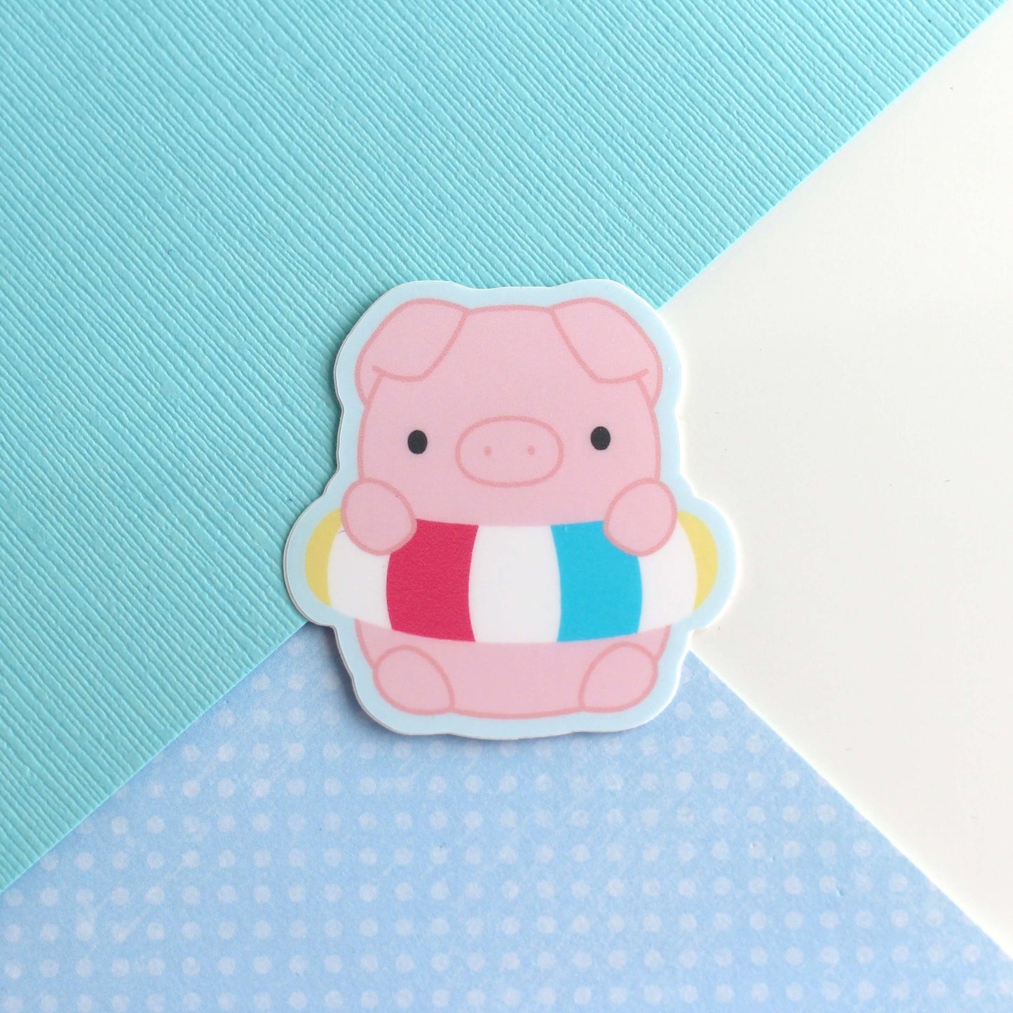 Pig in a Floatie Vinyl Sticker