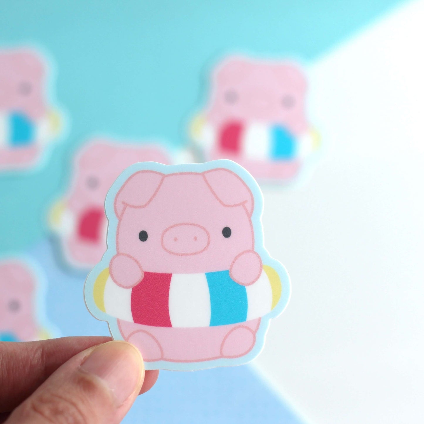 Pig in a Floatie Vinyl Sticker