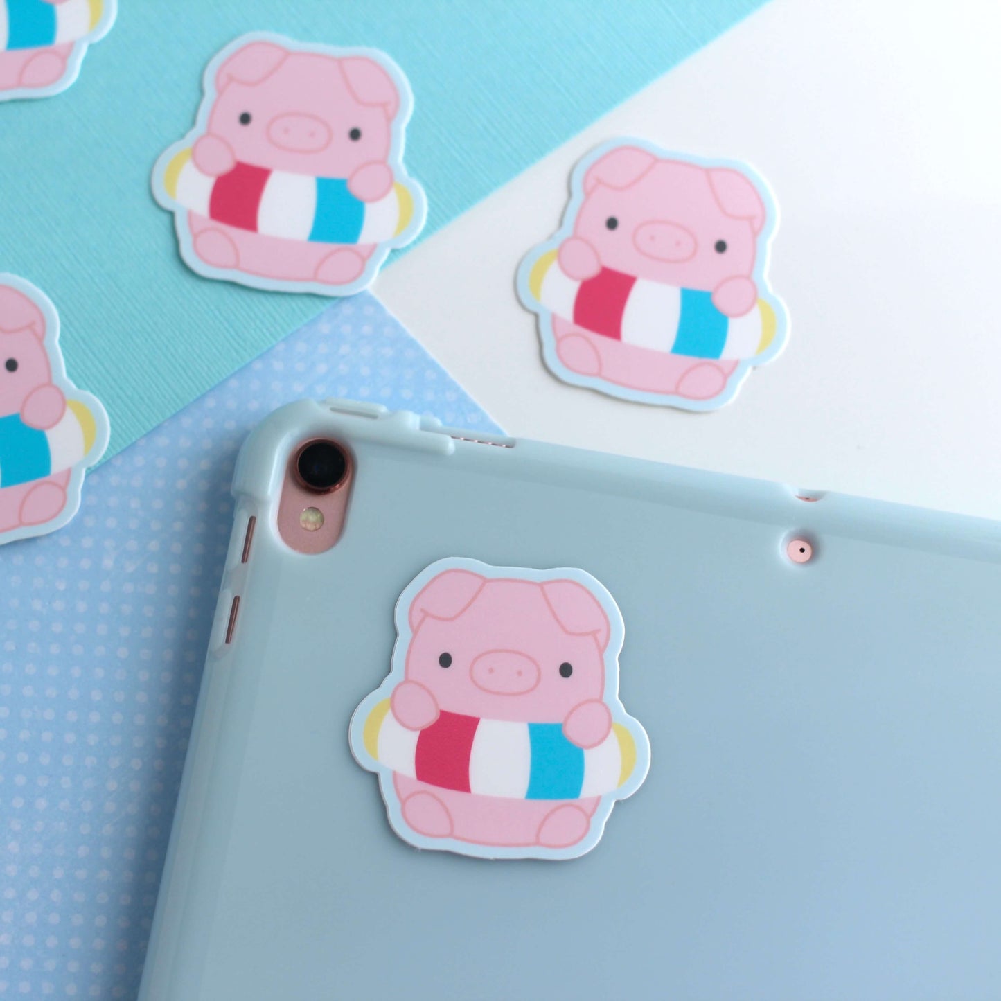 Pig in a Floatie Vinyl Sticker