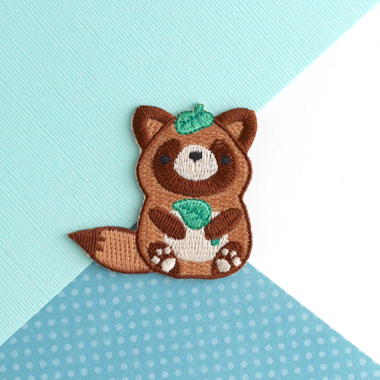 Tanuki Embroidered Iron On Patch