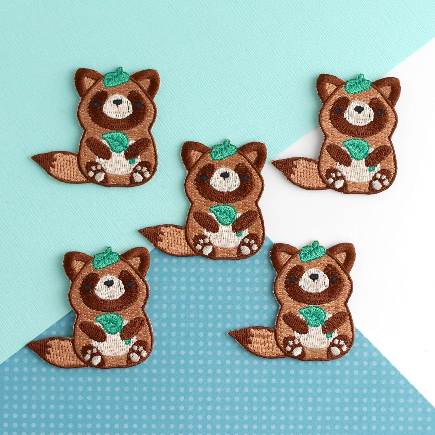 Tanuki Embroidered Iron On Patch