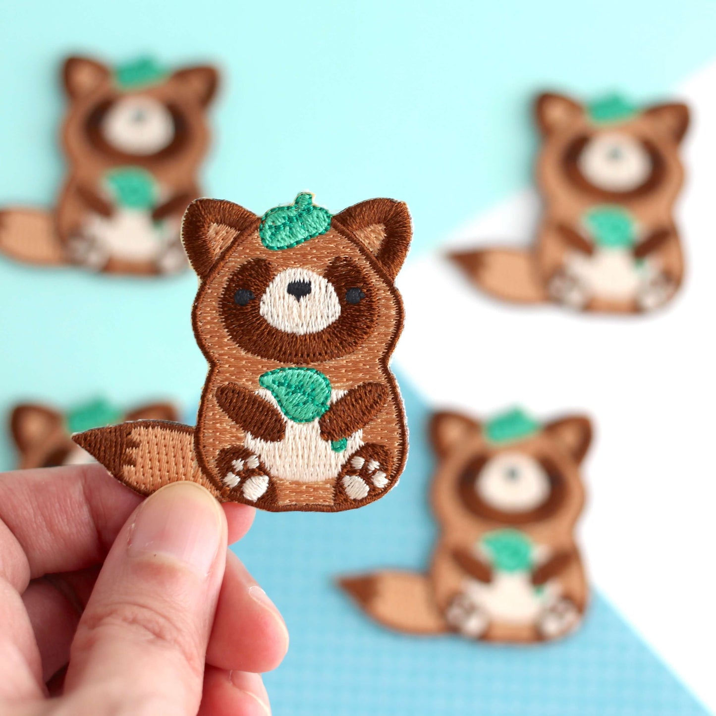 Tanuki Embroidered Iron On Patch