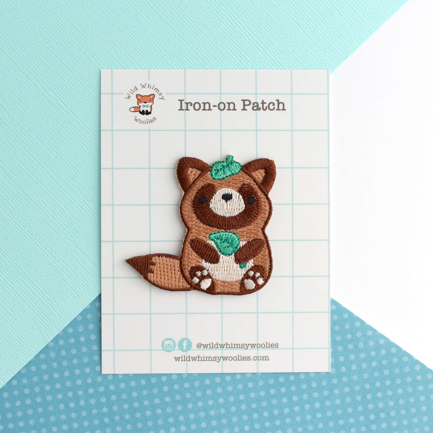 Tanuki Embroidered Iron On Patch