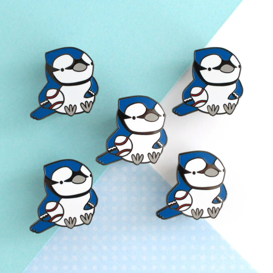 Blue Jay Enamel Pin - Baseball Pin - Bird Gift - Pin for Backpack