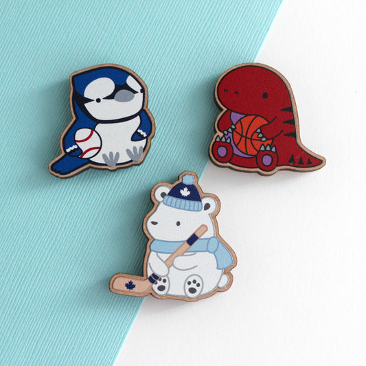Toronto Sports Mascots Wooden Magnet Set
