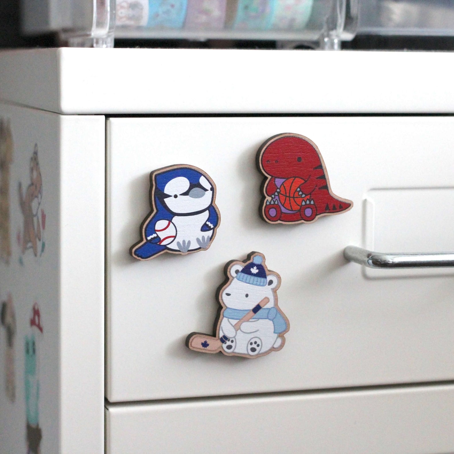 Toronto Sports Mascots Wooden Magnet Set
