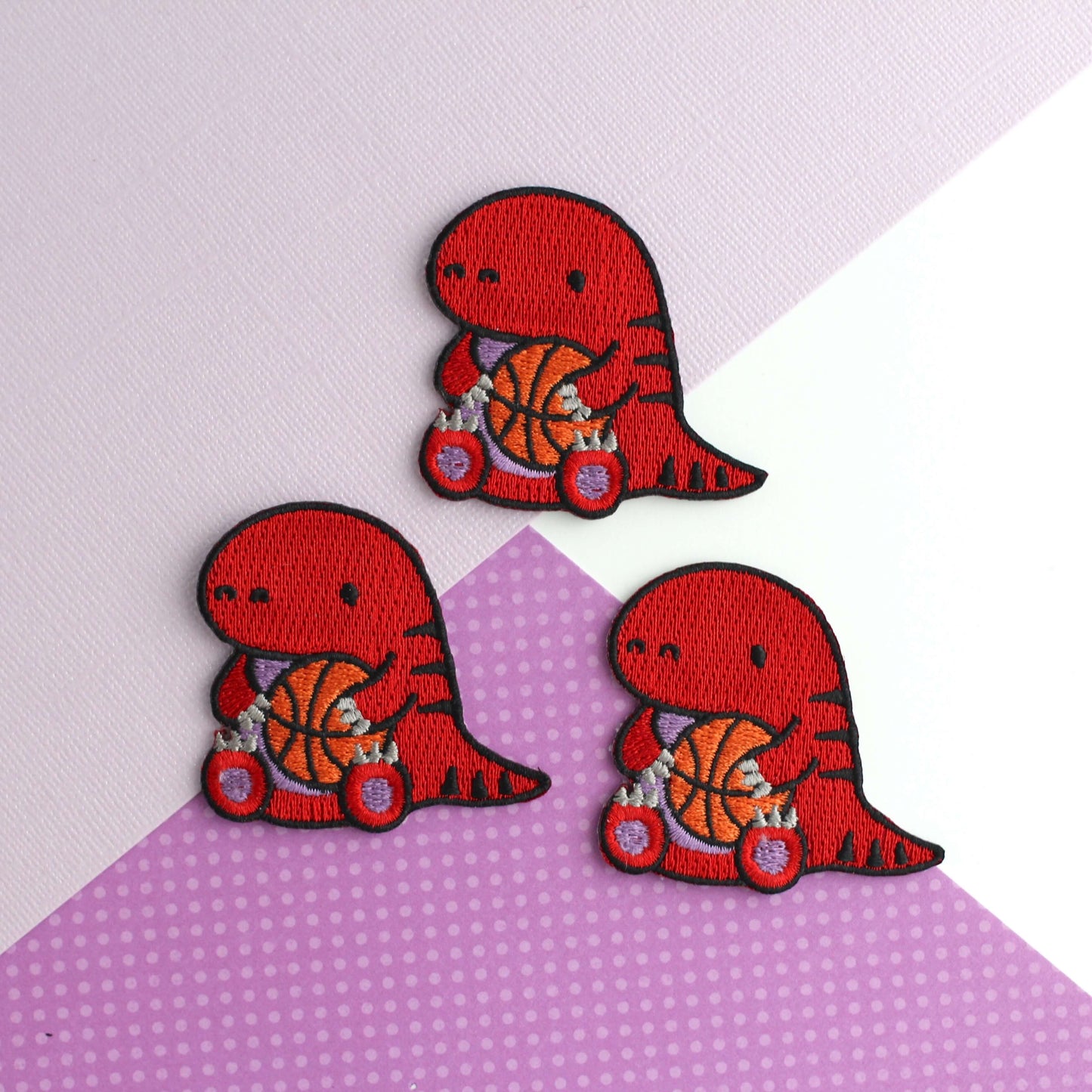 Basketball Raptor Embroidered Iron On Patch
