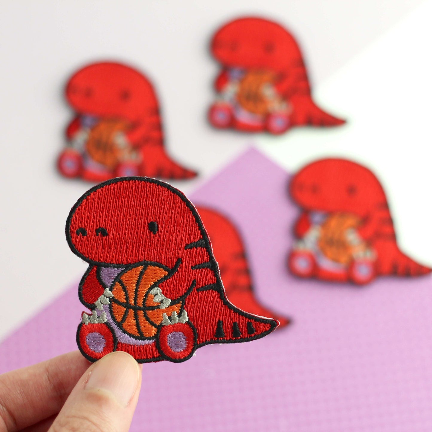 Basketball Raptor Embroidered Iron On Patch