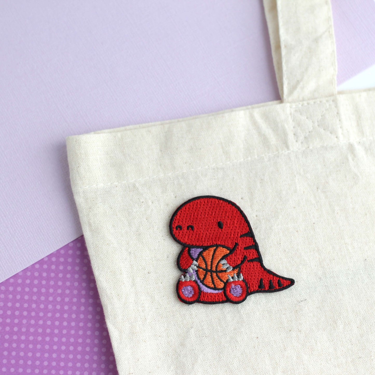 Basketball Raptor Embroidered Iron On Patch