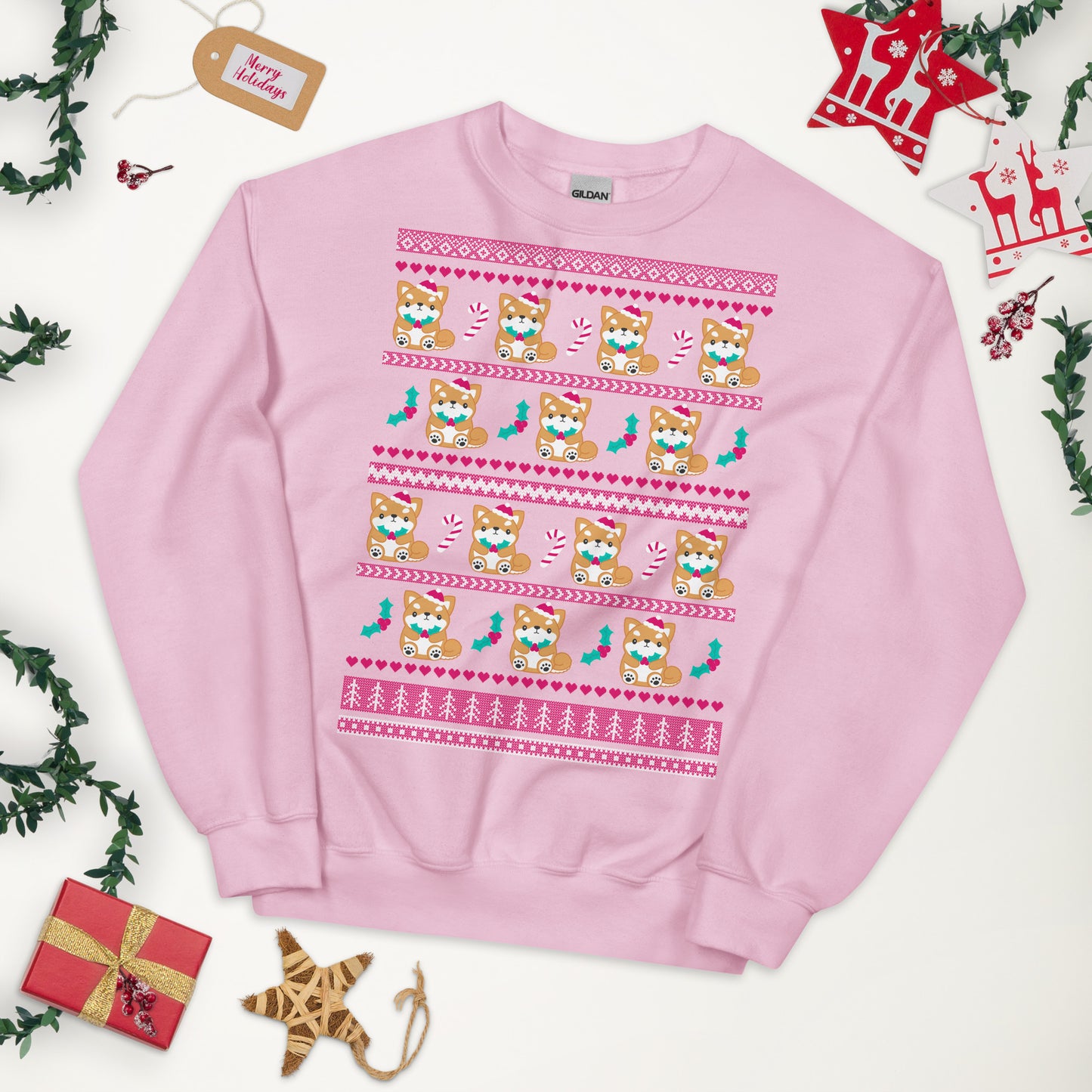 Holly Jolly Shiba Inu Christmas Sweatshirt