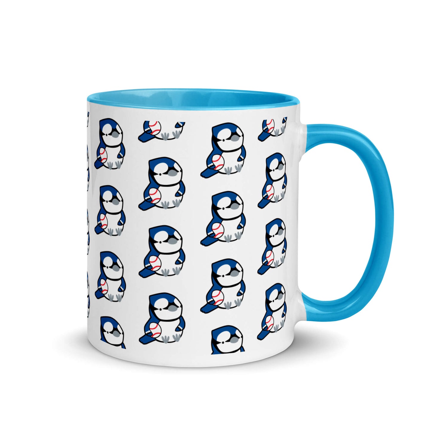 Blue Jay Ceramic Mug - Toronto Gift - Blue Jay with Baseball
