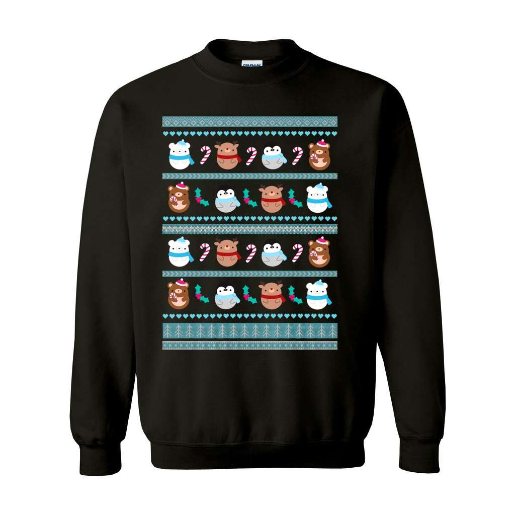 Christmas Animal Sweatshirt - Blue Pattern: S / Black