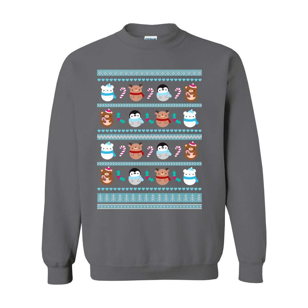 Christmas Animal Sweatshirt - Blue Pattern: S / Charcoal