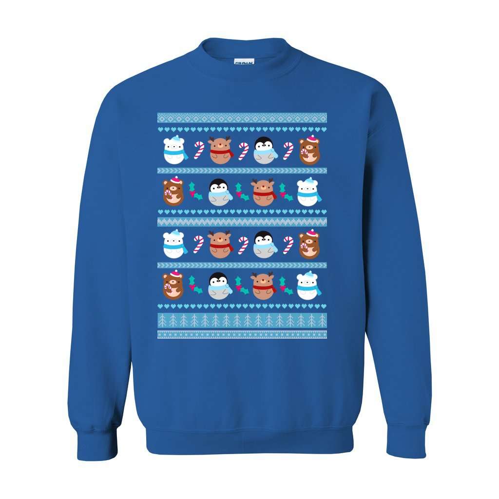 Christmas Animal Sweatshirt - Blue Pattern: S / Royal