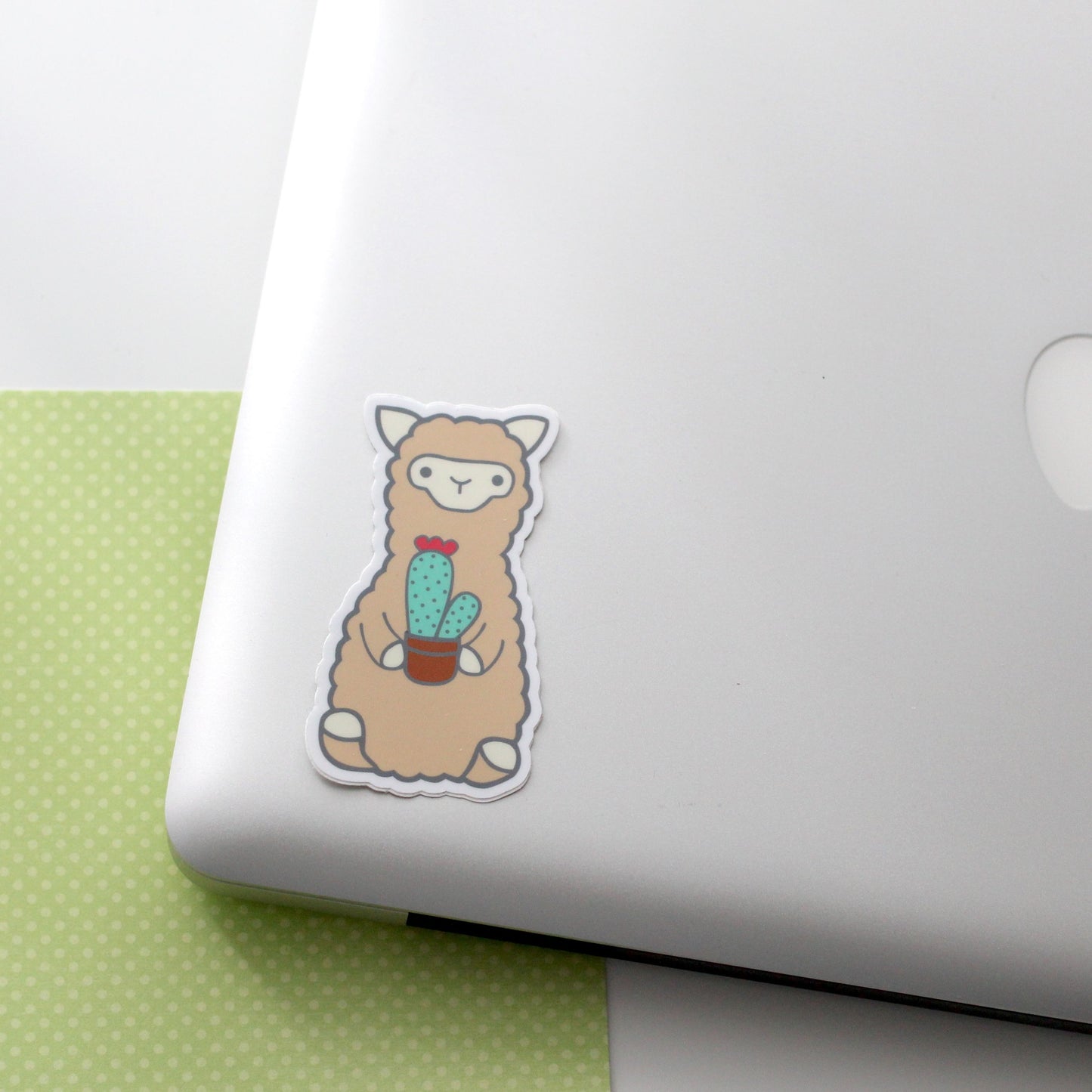 Cactus Alpaca Vinyl Sticker - Llama Sticker - Alpaca Decal