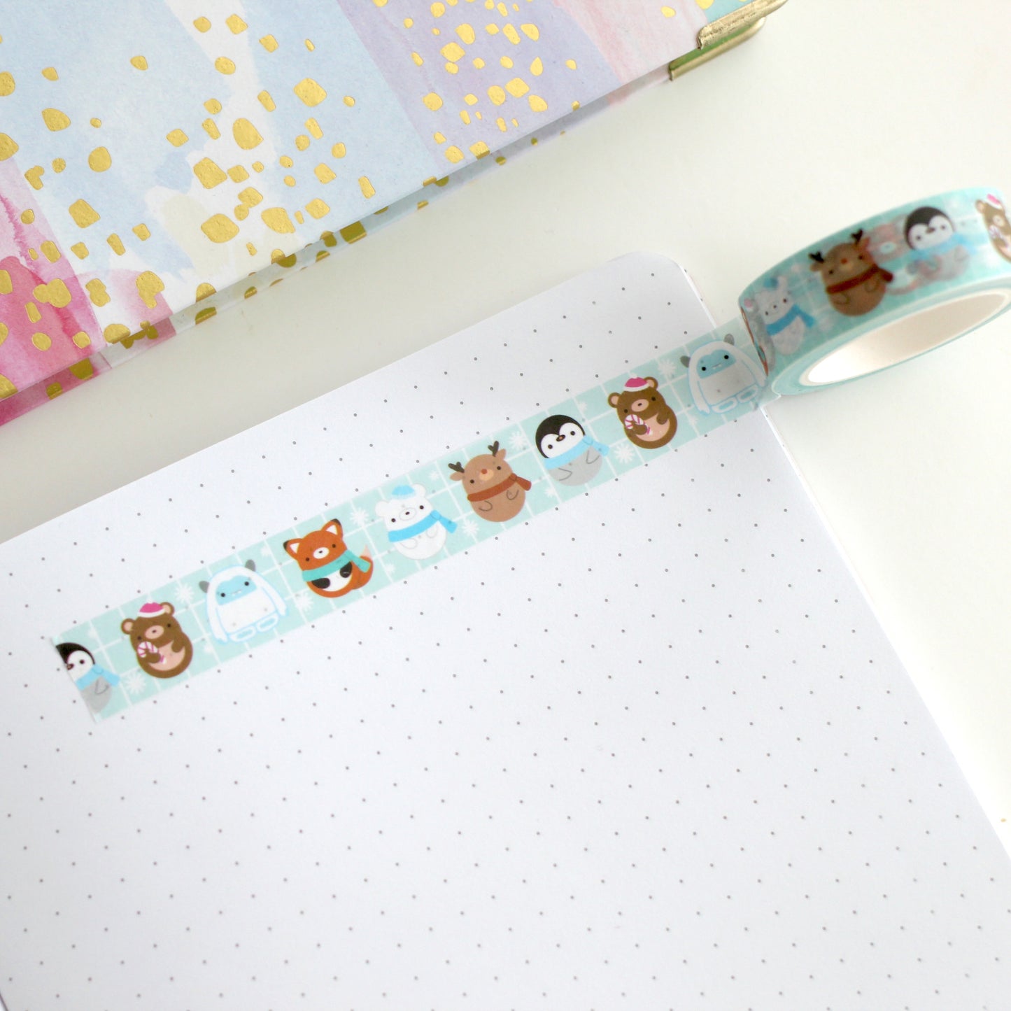 Christmas Washi Tape. Yetis, Foxes, Bears, Reindeer and Penguins Washi Tape