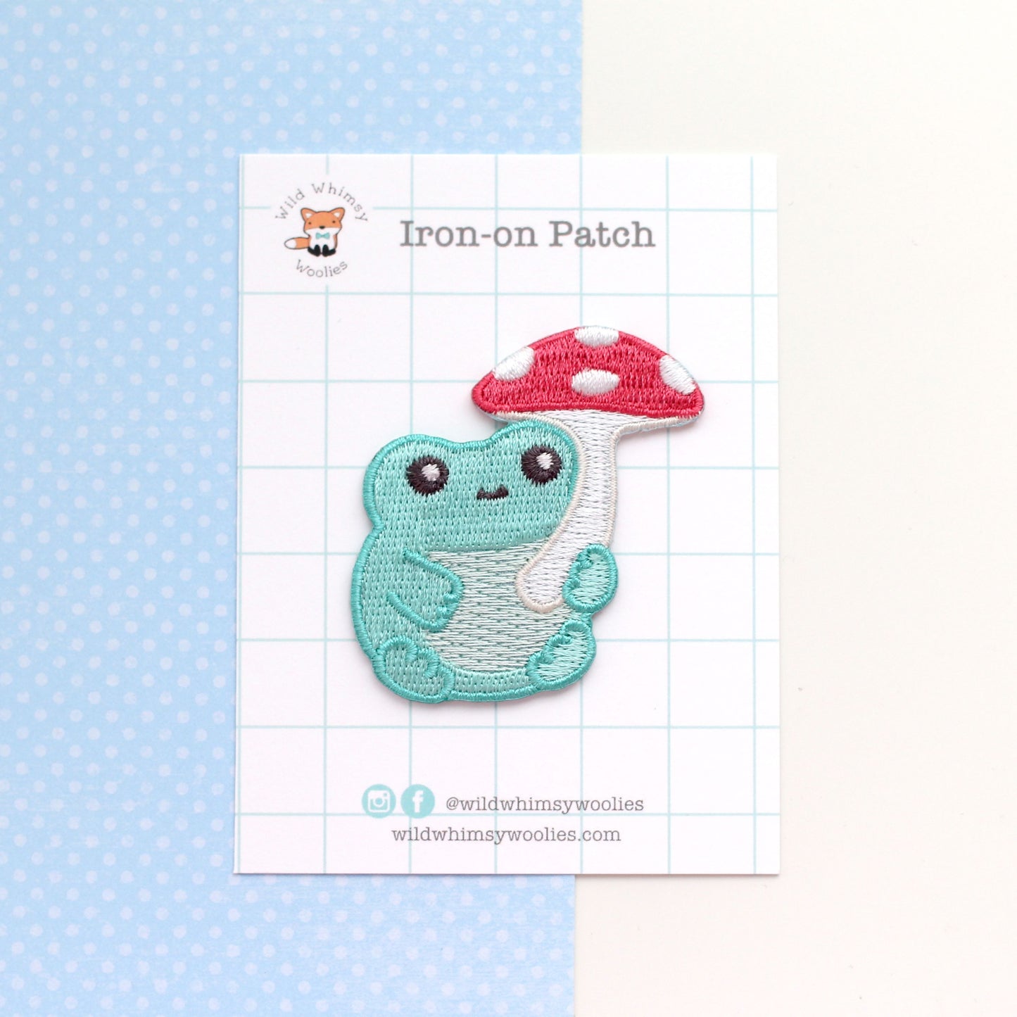 Cute Frog Iron On Patch for Jeans and Jackets