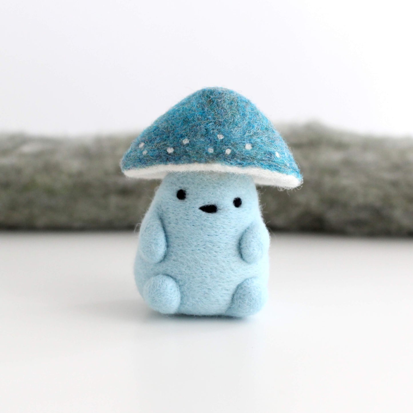 Needle Felted Blue Mushroom (Verdigris Agaric)