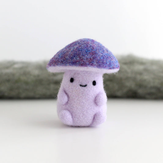 Needle Felted Purple Mushroom (Violet Webcap)
