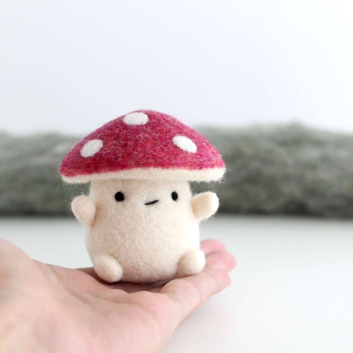 Needle Felted Red Mushroom (Fly Agaric)