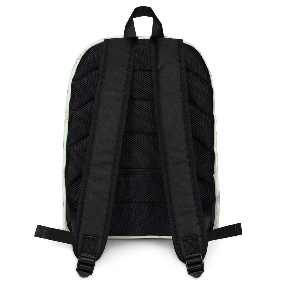 Sloth and Alpaca Adventurer Backpack - Light Green by Wild Whimsy Woolies