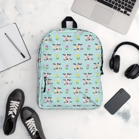 Tulip Cows Backpack - Green