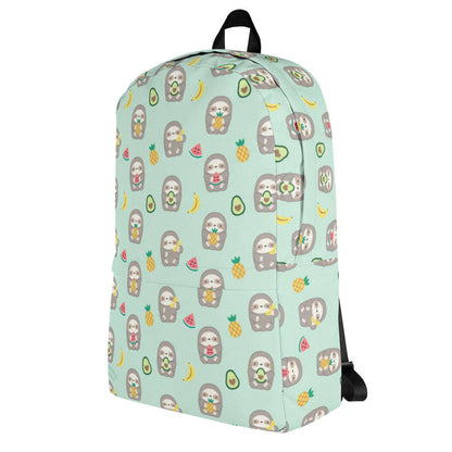 Fruit Sloth Backpack - Turquoise