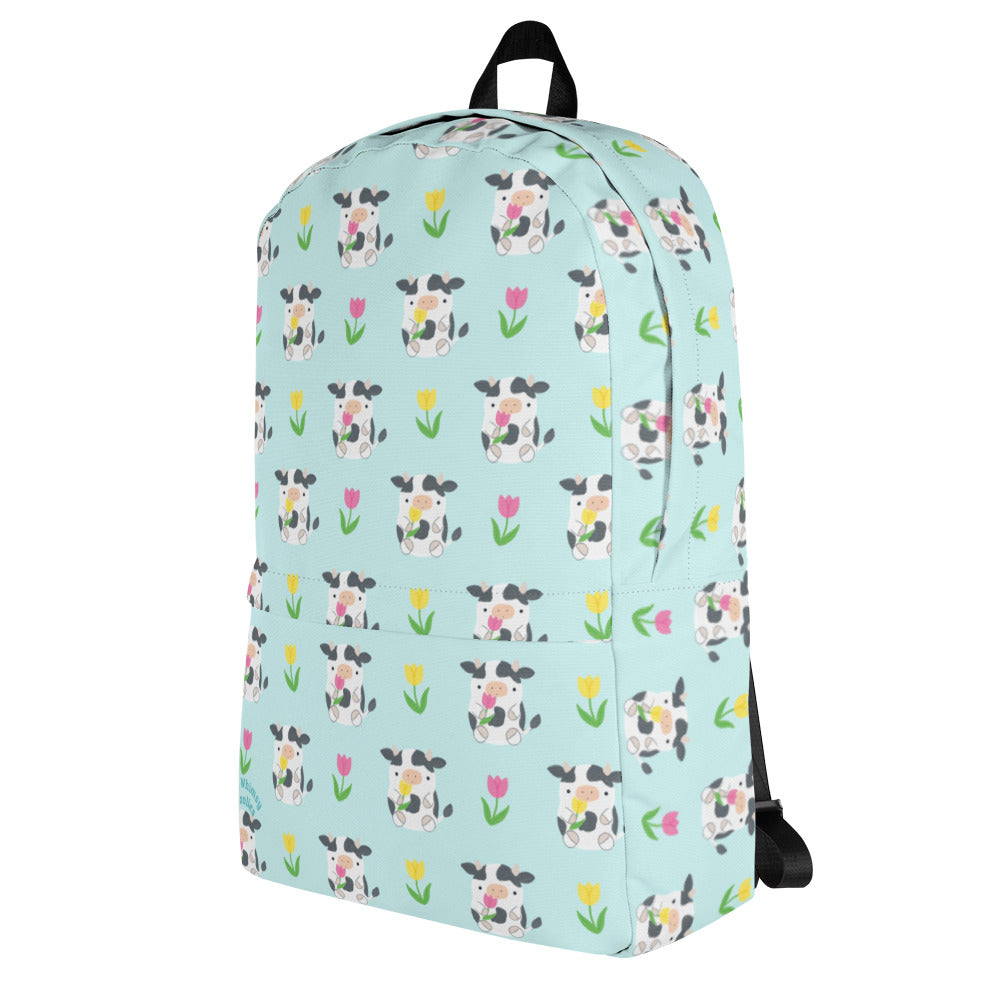 Tulip Cows Backpack - Green